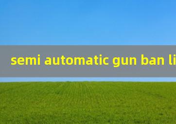  semi automatic gun ban list